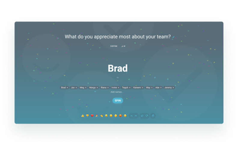 Icebreaker feature for agile retrospectives designed to engage and connect teams
