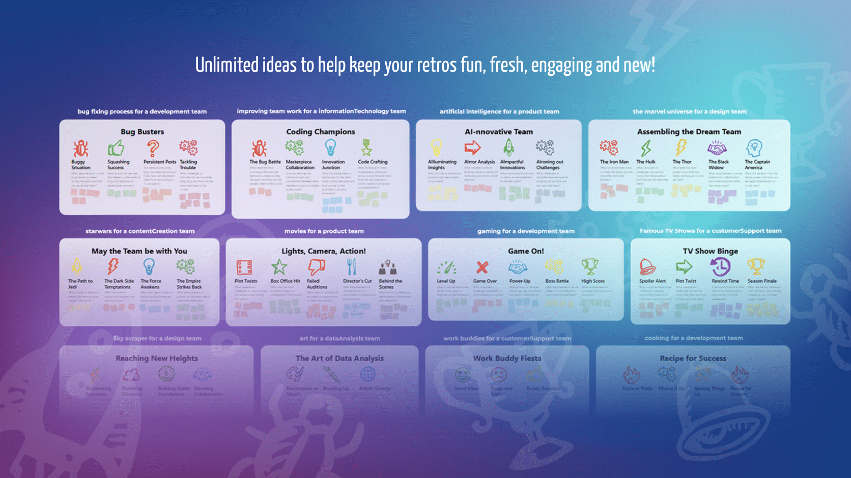 AI retrospective template Scrum tool for agile team feedback